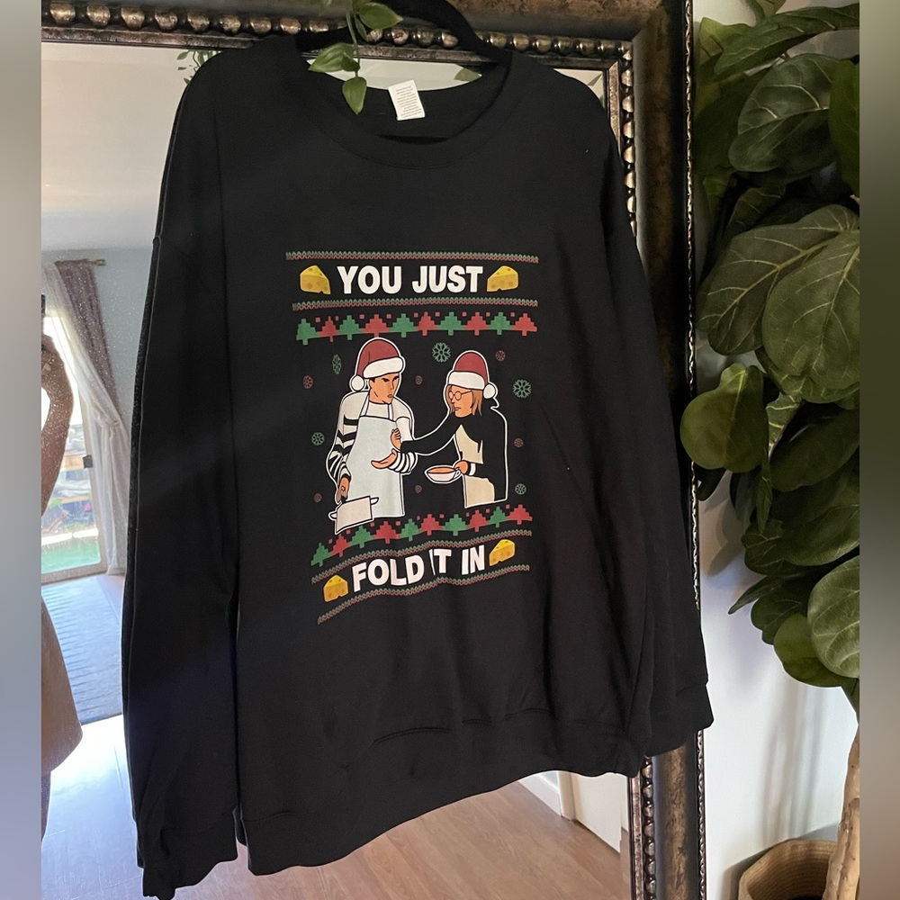schitt’s creek funny christmas sweater - size XL